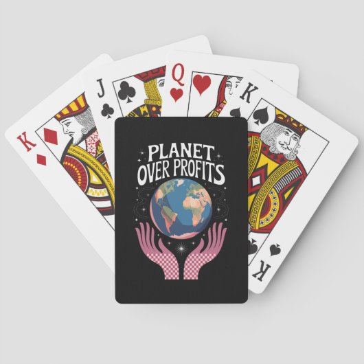 Planeet Boven Winsten Aarde Klimaatverandering is  Pokerkaarten (Achterkant)