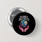 Planeet Boven Winsten Aarde Klimaatverandering Is  Ronde Button 5,7 Cm (Voorkant /achterkant)