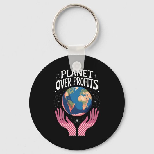 Planeet Boven Winsten Aarde Klimaatverandering Is Sleutelhanger (Voorkant)