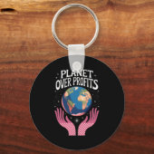 Planeet Boven Winsten Aarde Klimaatverandering Is Sleutelhanger (Voorkant)