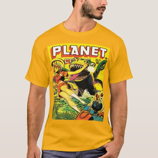 PLANEET COMICS VAN 1940 SCI FI T-SHIRT (Voorkant)