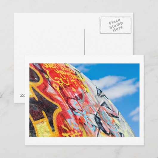 planeet graffiti briefkaart (Voorkant / Achterkant)