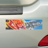 planeet graffiti bumpersticker (Op auto)
