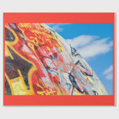 planeet graffiti cadeaupapier (Vlak)