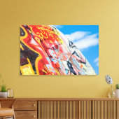 planeet graffiti canvas afdruk (Insitu (Woonkamer))