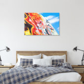 planeet graffiti canvas afdruk (Insitu (Slaapkamer))