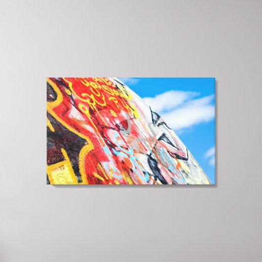 planeet graffiti canvas afdruk (Voorkant)