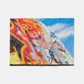 planeet graffiti fleece deken (Voorkant (Horizontaal))