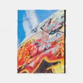 planeet graffiti fleece deken (Voorkant)