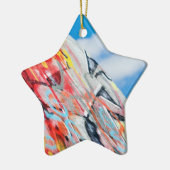 planeet graffiti keramisch ornament (Links)