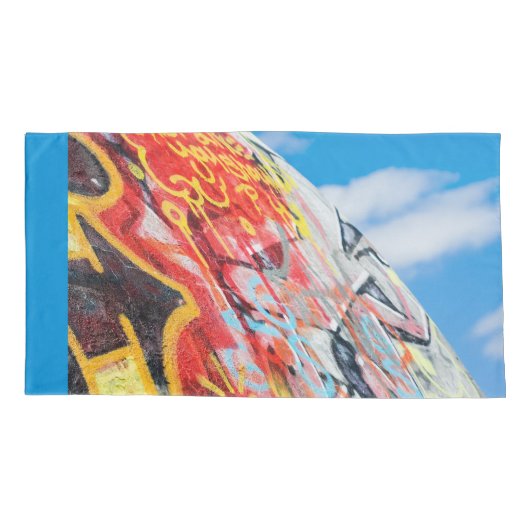 planeet graffiti kussensloop (Achterkant)