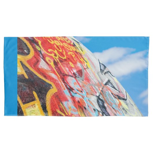 planeet graffiti kussensloop (Voorkant)