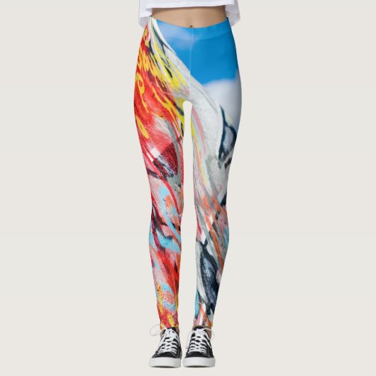 planeet graffiti leggings (Voorkant)