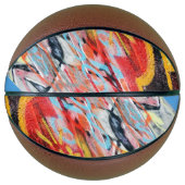 planeet graffiti mini basketbal (Voorkant)