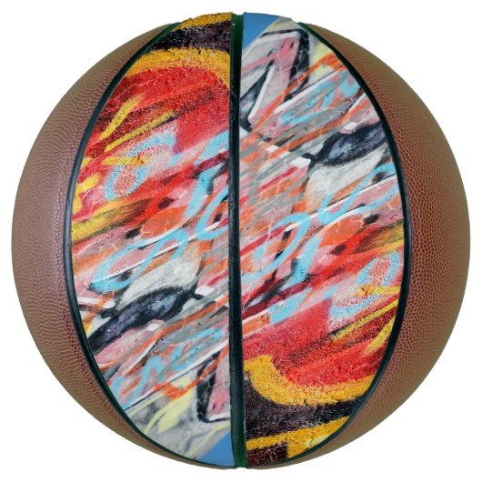planeet graffiti mini basketbal (Verticaal)
