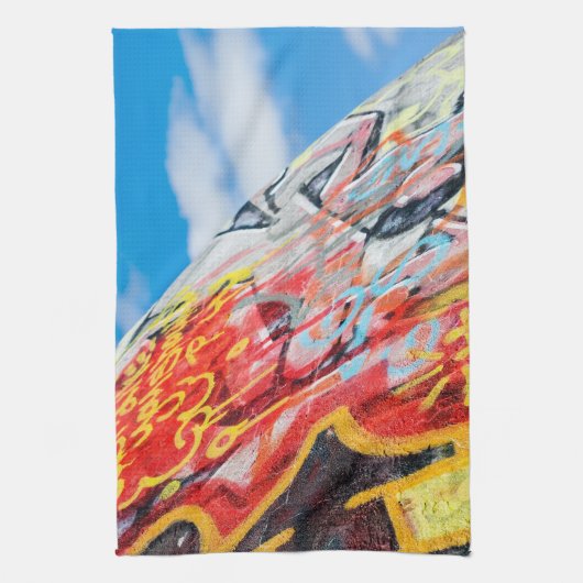 planeet graffiti theedoek (Verticaal)