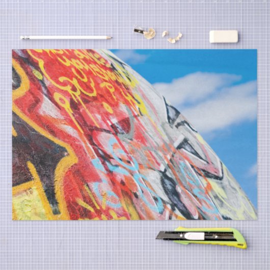 planeet graffiti tissuepapier (Craft)