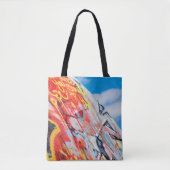 planeet graffiti tote bag (Voorkant)