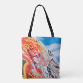 planeet graffiti tote bag (Achterkant)