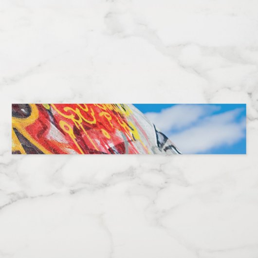 planeet graffiti waterfles etiket (Enkel label)