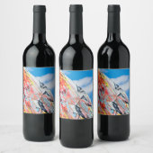 planeet graffiti wijn etiket (Flessen)