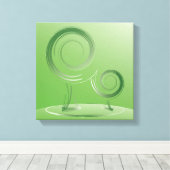 planeet groen canvas afdruk (Insitu (Houten vloer))