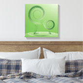 planeet groen canvas afdruk (Insitu (Slaapkamer))