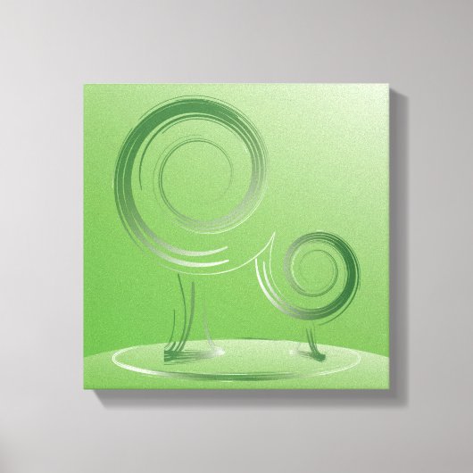 planeet groen canvas afdruk (Voorkant)