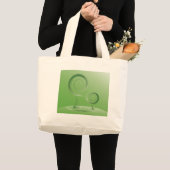 planeet groen grote tote bag (Voorkant (product))