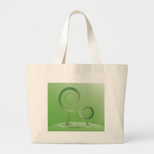 planeet groen grote tote bag