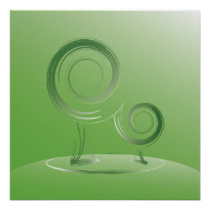 planeet groen perfect poster