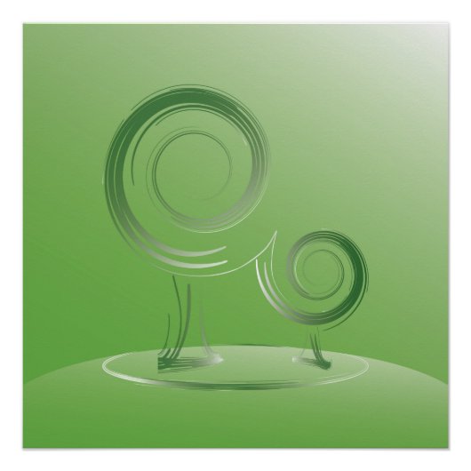 planeet groen perfect poster (Voorkant)