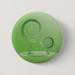 planeet groen ronde button 5,7 cm