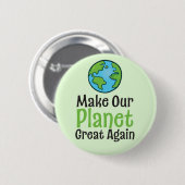Planeet Groot Again Standaard, 2¼ Inch Ronde Knop Button 5,7 Cm (Voorkant /achterkant)