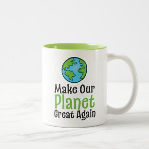 Planeet Groot Opnieuw 11 oz Twee-Tons Mok