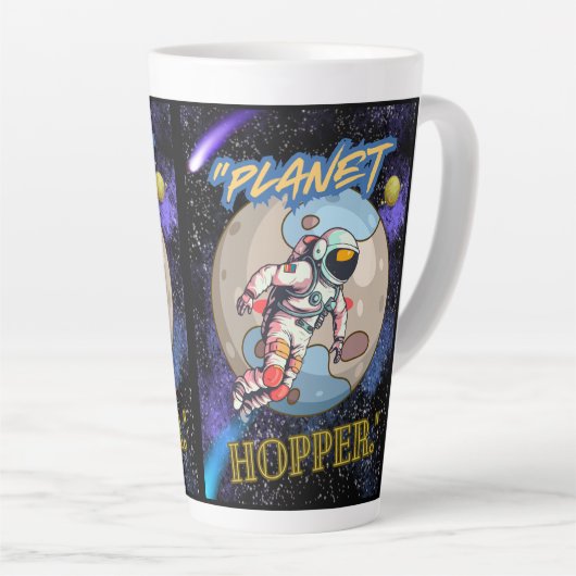 Planeet hopper latte mok (Rechterhoek)