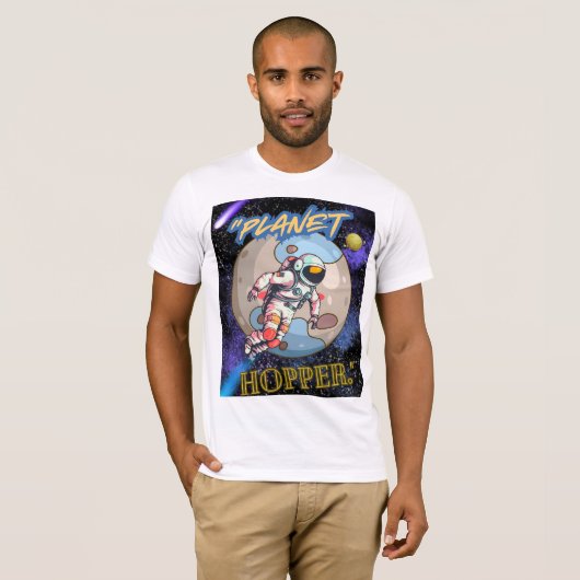 Planeet hopper t-shirt (Voorkant volledig)