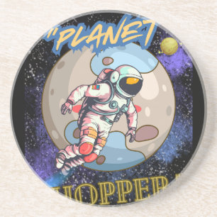 Planeet hopper  zandsteen onderzetter