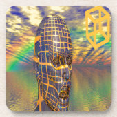 Planeet illusie bier onderzetter (Voorkant)