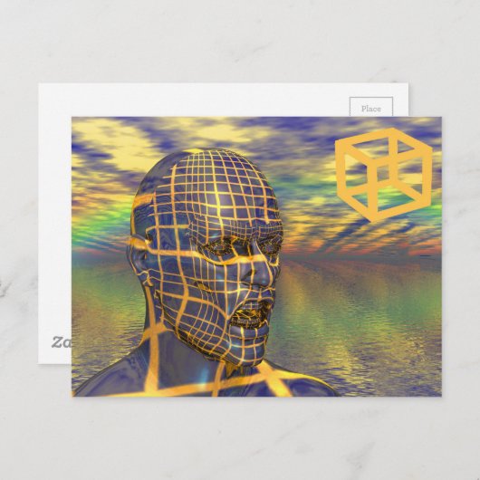 Planeet illusie briefkaart (Voorkant / Achterkant)