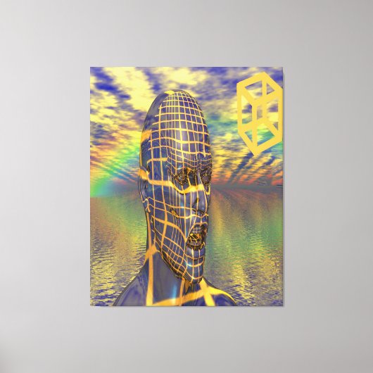 Planeet illusie canvas afdruk (Voorkant)