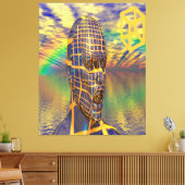 Planeet illusie canvas afdruk (Insitu (Woonkamer))