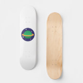 planeet in de ruimte persoonlijk skateboard (Voorkant)
