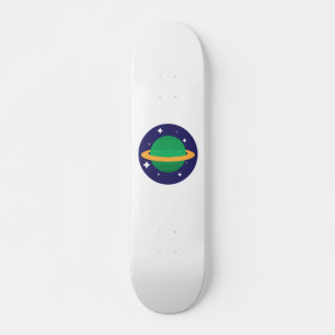 planeet in de ruimte persoonlijk skateboard