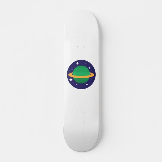 planeet in de ruimte persoonlijk skateboard (Voorkant)