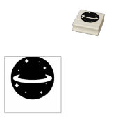 planeet in de ruimte rubberstempel (Gestempeld)