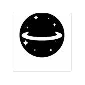 planeet in de ruimte rubberstempel (Afrduk)