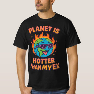 Planeet is heter dan mijn ex Brutaal Klimaat T-shirt
