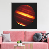 Planeet Jupiter in infrarood licht Canvas Afdruk (Insitu (Woonkamer))