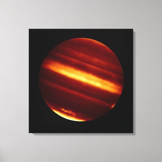 Planeet Jupiter in infrarood licht Canvas Afdruk (Voorkant)
